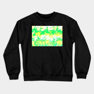 The hurricane, color storm in green, white and yellow Crewneck Sweatshirt